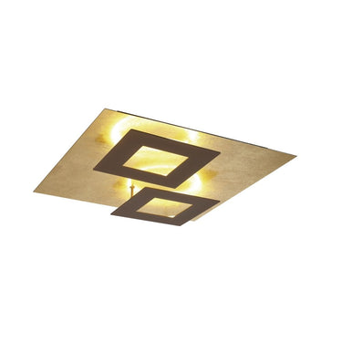 DALIA Plafoniera LED 48W 3000K Corten +Oro Mantra Lampade da soffitto